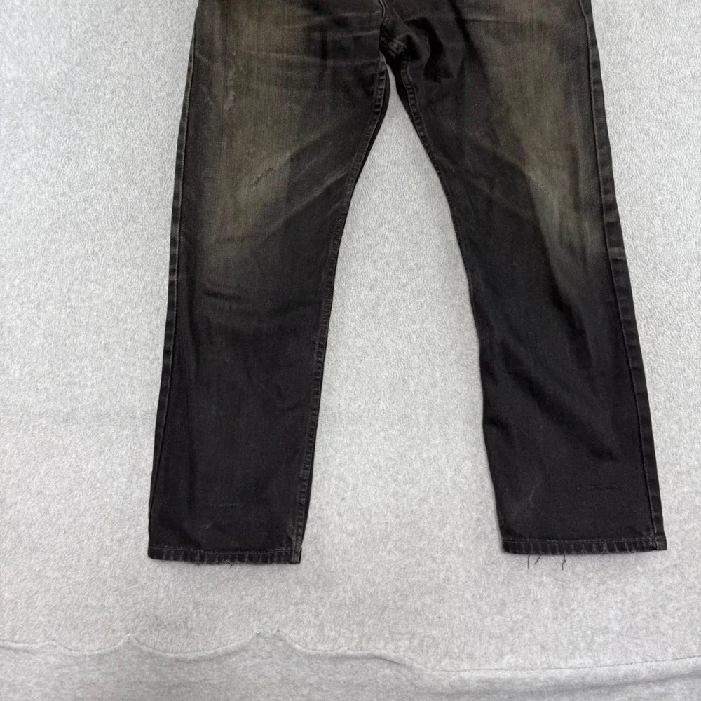 Vintage y2k Levi's 505 Regular Fit Jeans Mens 35x32 Black Faded Straight Denim